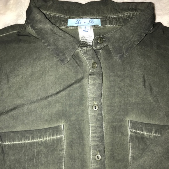 Olive Tie Detail Top - Picture 6 of 6